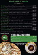 Menu Familly Pizza - Les pizzas blanches