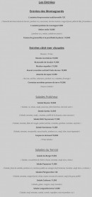 Menu Le Midi-Teyranais - Les entrées et salades