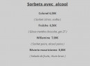 Menu Le Midi-Teyranais - Sorbets avec  alcool
