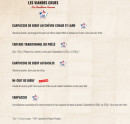 Carte et menu de La Boucherie à Saint Gely du Fesc — Les viandes crues