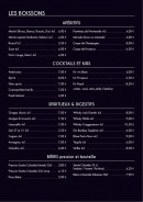 Menu Angello - Les boissons