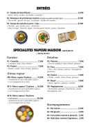 Menu Chez M - Les entrées et spécialités vapeur maison
