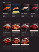 Menu Côté Sushi - Les sushis et sashimis