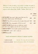 Menu Epices & Gourmandises - La carte