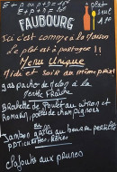 Menu Faubourg - Exemple de menu