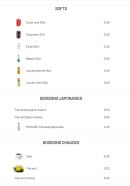 Menu Hanami Ramen - Les softs, boissons japonaises et  boissons chaudes