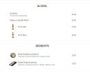 Menu Hanami Ramen - Les alcools et deserts