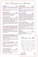 Menu L'enchanté - Les tisanes de plantes