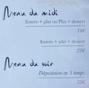 Menu Le Khimaira - Les menus