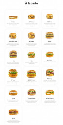 Menu Point B - Les burgers