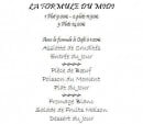 Menu La Brasserie du Bignon - exemple de formule