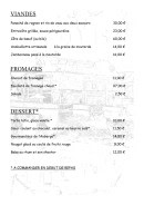 Menu Auberge de Réan - Les viandes, fromages, ...