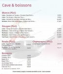 Menu So Exquis - Les vins et boissons