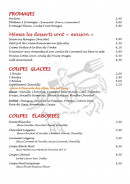 Menu L'auberge du Château - Les fromages et desserts