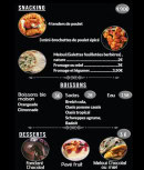 Menu Rosalia - Les boissons, desserts, ...