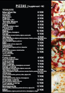 Menu Rosalia - Les pizzas