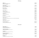 Menu Bistro Barrière - Les Cocktails