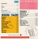 Carte et menu de Buvette des Bains à Saint Malo — Les boissons chaudes, sodas, ...