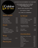 Menu Cuisine de rue - Les menus