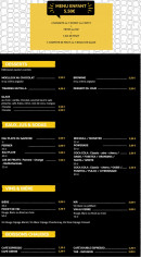 Menu Frango rôtisserie - Les desserts, vins et boissons, ...
