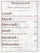 Menu Le Cancalais - Les plats de la semaine