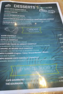 Carte et menu de Le Kaziela à Saint Malo — Les desserts et crêpes