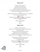Menu Les Embruns - Les menus