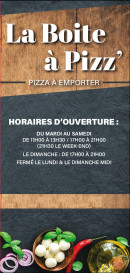 Menu La boîte à pizz - Carte et menu La boîte à pizz louvigne du désert
Louvigne du Desert