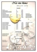 Menu La Grenouillère - vins blancs