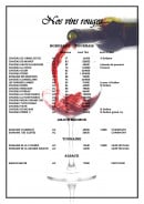 Menu La Grenouillère - vins rouges suites