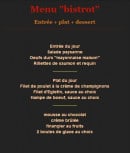 Menu Le coligny - menu bistrot 