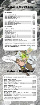 Menu Block'Out - Les mousses et bacchus