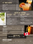 Menu Canadian Steak House - Boissons