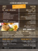 Menu Canadian Steak House - Formules suite