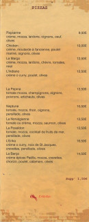 Menu Le Bistrot De La Place - Les pizzas suite