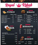 Menu Royal Kebab - Les burgers, desserts...