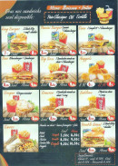 Menu B fastfood restaurant - Le panini burger, tacos, ...