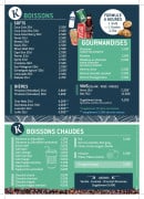 Menu Knop - Les boissons