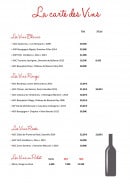 Menu Le Villeneuve - Les vins