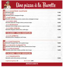 Menu La Buvette du pont - Un pizza à la buvette