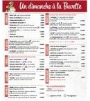 Menu La Buvette du pont - Un dimanche à la buvette
