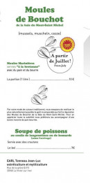 Carte et menu de La Dégustation Tonneau à Le Vivier sur Mer — Moules et soupe de poissons