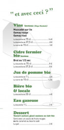 Carte et menu de La Dégustation Tonneau à Le Vivier sur Mer — Boissons et desserts