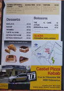 Menu Castel Pizza - Les desserts, boissons, …