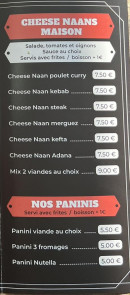 Menu Mondial kebab - Les naans et paninis