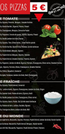 Menu Pizza Du monde - Les pizzas