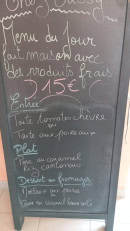 Menu Chez Cassy - Un exemple de menu du jour