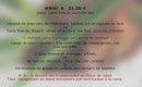 Carte et menu de Auberge Saintt Fiacre à Veuil — Le menu à 23€