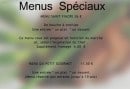 Carte et menu de Auberge Saintt Fiacre à Veuil — Le menu spéciaux