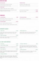 Menu Accro pizz' - Formules, grandes salades et suggestions du chef